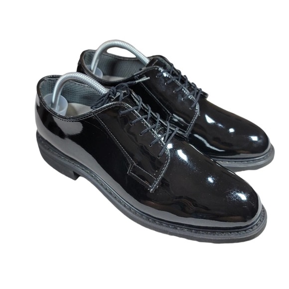 Bates Shoes Bates Uniform Vibram Sole Patent Leather High Gloss